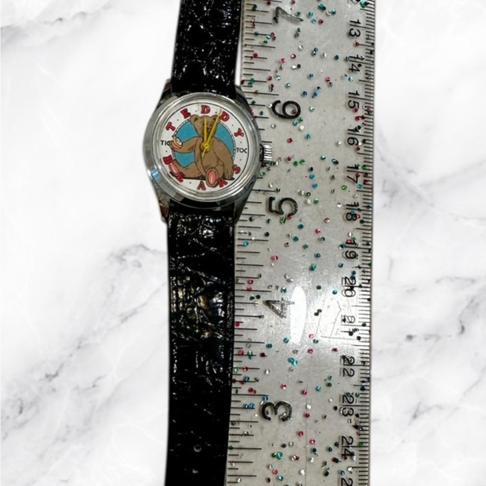 Teddy Bears Watch with Black Strap